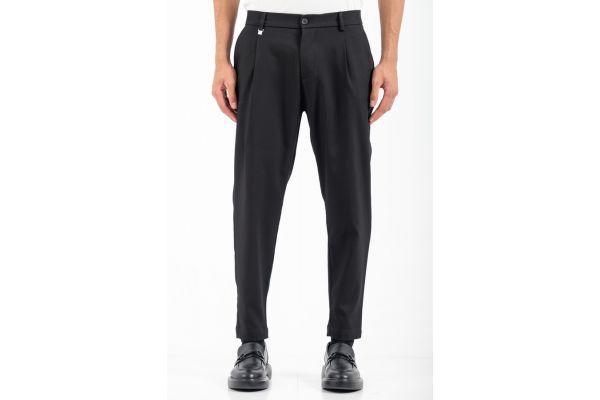 Men's Black Pants Vittorio ALBERTP-BLACK