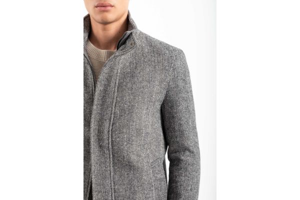Men's Grey Coat Vittorio ADAMO-GREY
