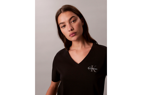 Women's Black A- Logo VN 2 Pack Tee Calvin Klein LV047C906G-001