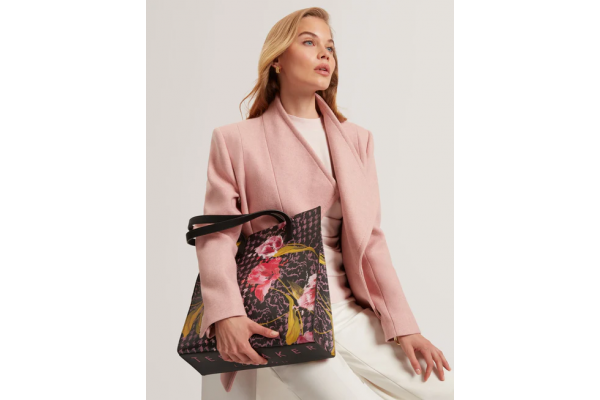 Women's Tullsa Floral Printed Icon Bag Ted Baker 281801-BLACK