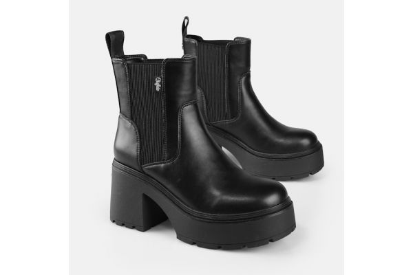 Women's Black Mila Chelsea Boots Buffalo BUF1220083-BLACK