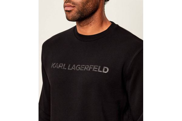 Men's Black Sweat Crewneck Karl Lagerfeld 705020 554910-990 Men's Black Sweat Crewneck Karl Lagerfeld 705020 554910-990