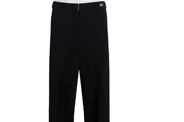 Γυναικείο Παντελόνι Μαύρο Karl Lagerfeld A4W10115-101 WHITE BLACK