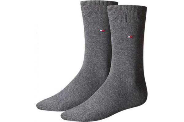 Men's Grey TH Men Sock Classic 2P Tommy Hilfiger 371111-030 ANTHRACITE MELANGE Men's Grey TH Men Sock Classic 2P Tommy Hilfiger 371111-030 ANTHRACITE MELANGE