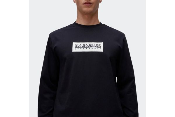 Ανδρικό Μακρυμάνικο S-Box T-shirt Μαύρο Napapijri NP0A4I3M-0411 Ανδρικό Μακρυμάνικο S-Box T-shirt Μαύρο Napapijri NP0A4I3M-0411