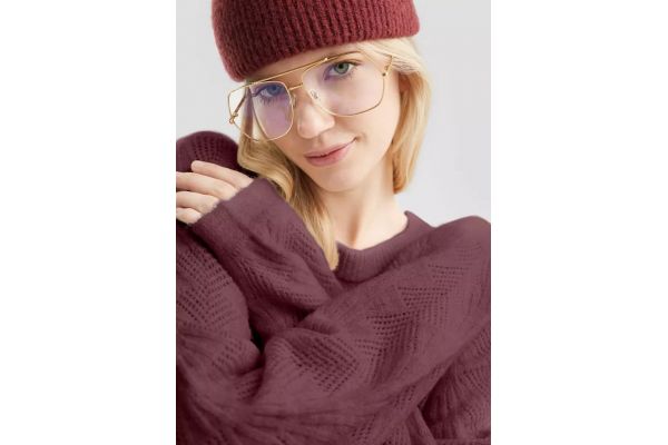 Women's Burgundy Knitted Sweater S.Oliver 2172029-39W0
