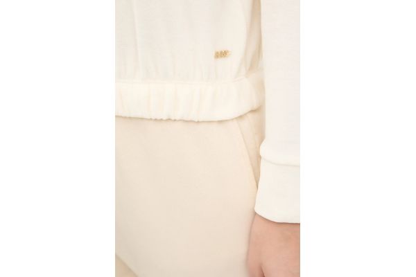 Γυναικείο Φούτερ Εκρού Boss 50550724-118 Γυναικείο Φούτερ Εκρού Boss 50550724-118