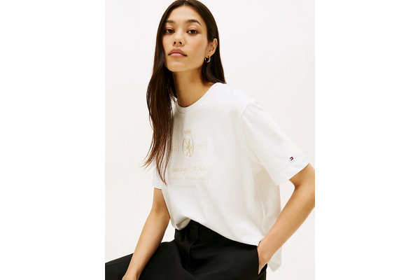 Γυναικείο T-shirt Λευκό Tommy Hilfiger WW0WW46118-YBL Γυναικείο T-shirt Λευκό Tommy Hilfiger WW0WW46118-YBL