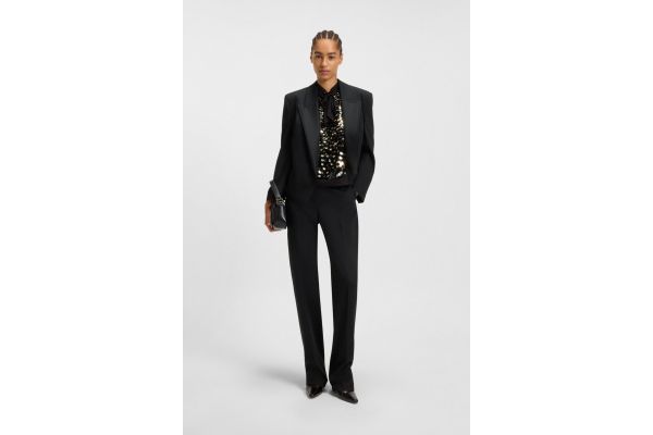 Women's Black Tanjana Trousers Boss 50548205-001 Women's Black Tanjana Trousers Boss 50548205-001