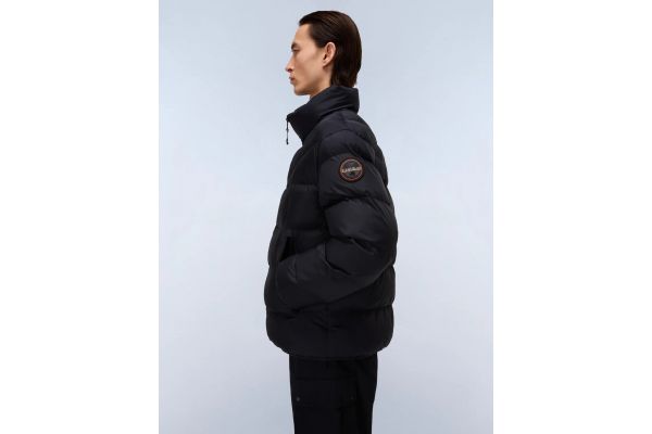 Men's Black A-Molveno Stand Jacket Napapijri NP0A88V3-9411 Men's Black A-Molveno Stand Jacket Napapijri NP0A88V3-9411