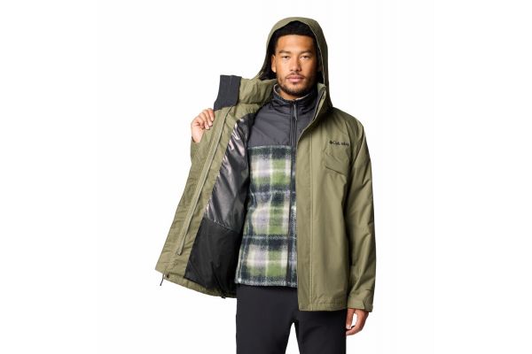 Men's Olive Green Bugaboo III Fleece Interchange Jacket Columbia 2096904-397