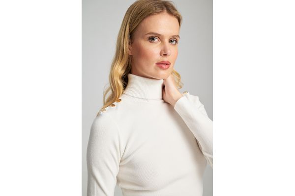 Γυναικείο Gini Ζιβάγκο Πουλόβερ White Mind Matter MML25-02-09-016