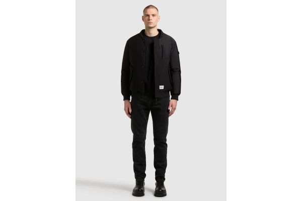 Men's Black Clemat Bomber Jacket Khujo KJ2067JK253-BLACK