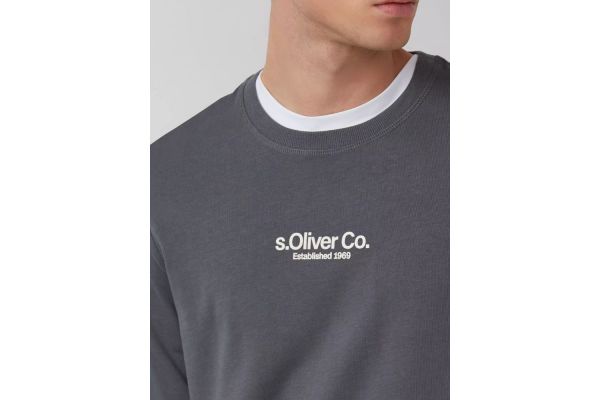 Ανδρικό Μακρυμάνικο T-shirt Γκρι S.Oliver 2169157-95D1