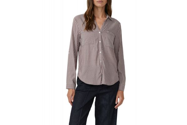 Women's Burgundy Striped Shirt S.Oliver 2173585-39G9