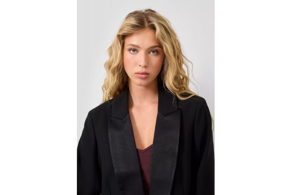 Γυναικείο QS x Vanessa Mai Σακάκι Μαύρο S.Oliver 2174415-9999