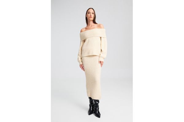 Γυναικεία Caramel Πλεκτή Φούστα Vanilla Mind Matter MML25-02-09-057