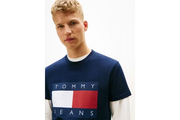 Ανδρικό T-shirt Navy Μπλε Tommy Jeans DM0DM22645-C1G