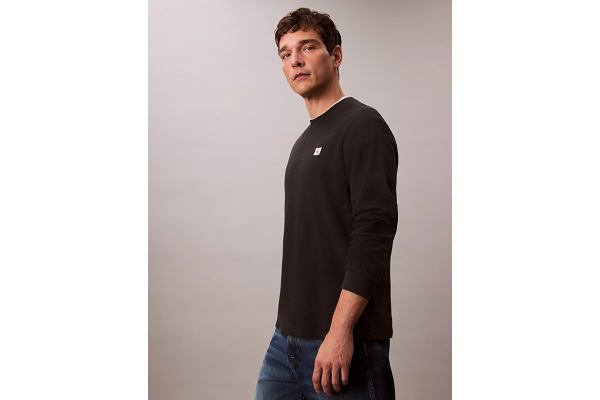 Ανδρικό Μακρυμάνικο T-shirt Μαύρο Calvin Klein LV040EM217-UB1