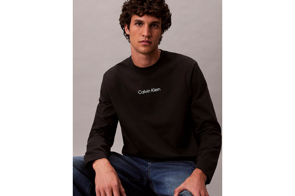 Ανδρικό Μακρυμάνικο T-shirt Μαύρο Calvin Klein LV04LD232G-UB1