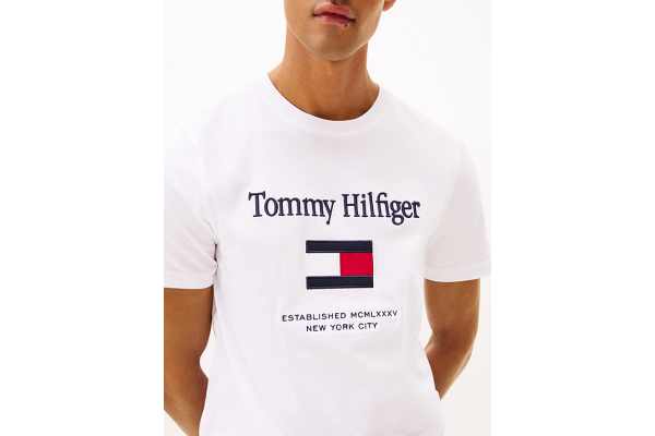 Ανδρικό T-shirt Λευκό Tommy Hilfiger MW0MW42736-YBR