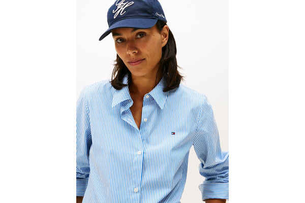 Γυναικείο Ριγέ Πουκάμισο Μπλε Tommy Hilfiger WW0WW47169-0BC