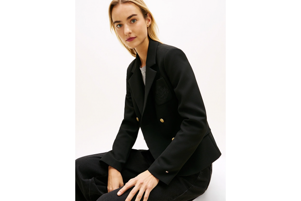 Women's Black Punto Slim Db Blazer Tommy Hilfiger WW0WW48696-BDS