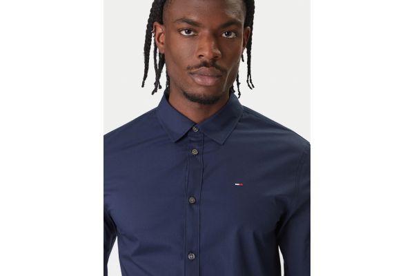 Men's Navy Blue Tjm Original Stretch Shirt Tommy Jeans DM0DM04405-002