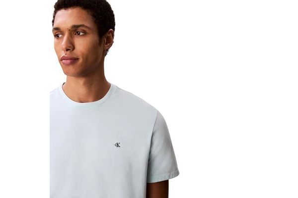 Men's White Ss Classic Monogram Tee Calvin Klein LV04RD254G-YAF