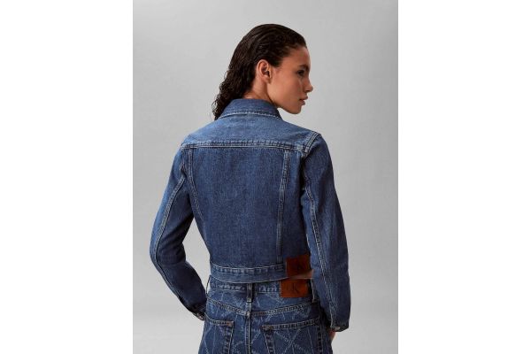 Women's Cropped 90s Denim Jacket Indigo Calvin Klein LV047E629G-MZK