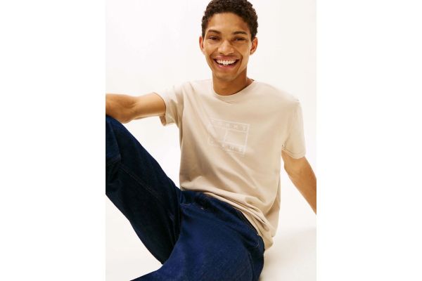 Ανδρικό T-shirt Μπεζ Tommy Jeans DM0DM22317-ABY