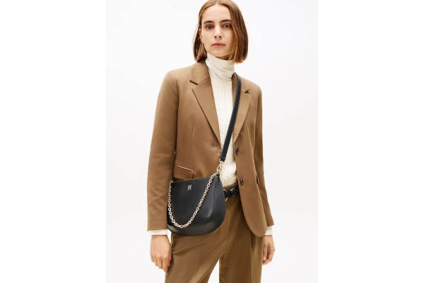 Women's Black TH Glam Conv Med Crossover Bag Tommy Hilfiger AW0AW18143-BDS