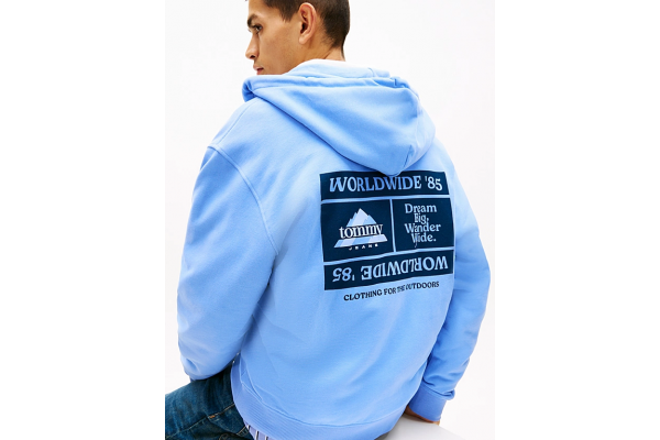 Men's Light Horizon Blue Tjm Rlx DNA Play Fz Tommy Jeans DM0DM22378-C58