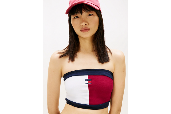 Women's Tjw Flag Badge Tube Top Tommy Jeans DW0DW22637-VLC