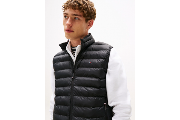 Men's Black Core Packable Recycled Vest Tommy Hilfiger MW0MW39989-BDS