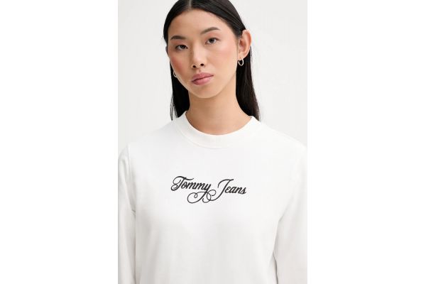 Women's White Tjw Reg Ess Logo 1 Crew Ext Tommy Jeans DW0DW21922-YBL
