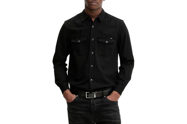 Ανδρικό Πουκάμισο Μαύρο Tommy Jeans DM0DM22432-1BZ