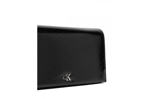 Women's Black CK Metallic Wallet on Chain Calvin Klein LV04F3320G-UB1