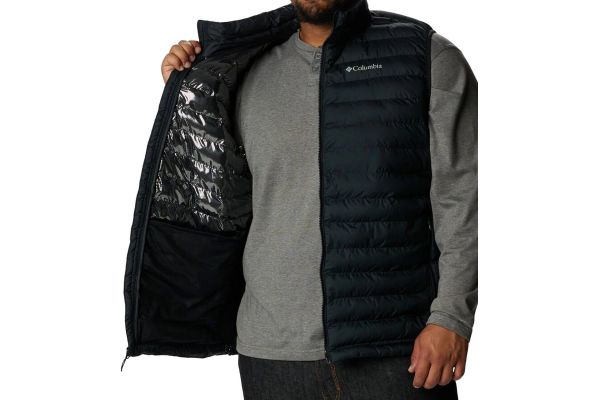Men's Black Plus Size Powder Lite II Vest Columbia 2086972-010