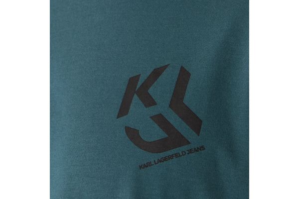 Men's Petrol Klj Reg Monogram Tee Karl Lagerfeld Jeans A2M17072-2ID BALSAM