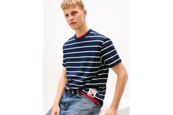 Ανδρικό T-shirt Navy Μπλε Tommy Jeans DM0DM22325-C1G