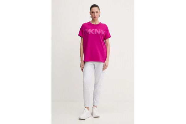 Women's Fuchsia Logo T-shirt DKNY DP6T1534-H0J