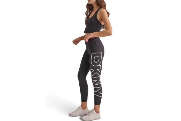 Women's Black Logo Tights 7/8 DKNY DP4P3453-BLW