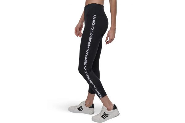 Women's Black Logo Tights 7/8 DKNY DP5P3523-BLW