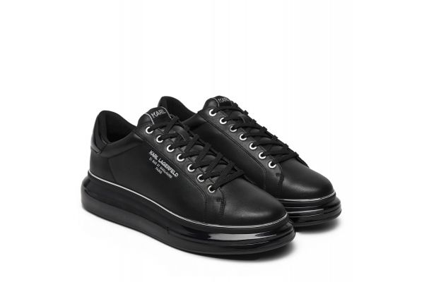 Ανδρικά Δερμάτινα Kapri Kushion Rsg Sneakers Μαύρα Karl Lagerfeld KL52615-00X BLACK