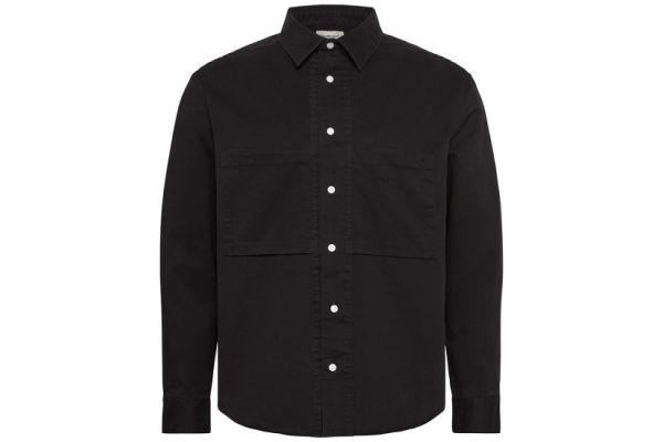 Men's Black Ls Cotton Twill Relaxed Overshirt Calvin Klein LV04RE111G-UB1