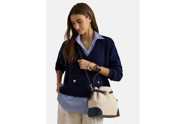 Women's Navy Blue Bucket Bag Ralph Lauren 431P04294004-NAVY