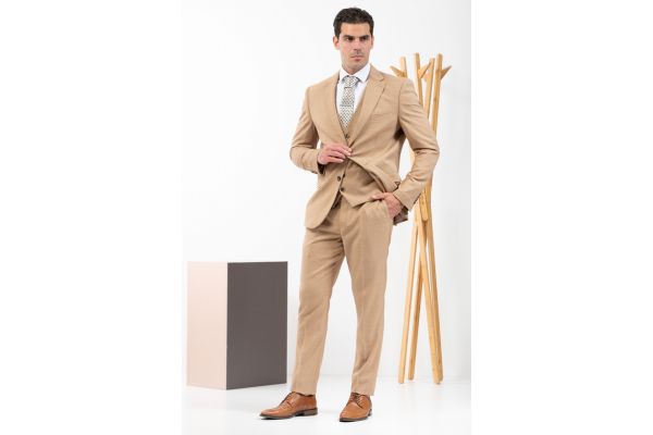 Men's Beige Suit Vittorio 10024RIBERA-BEIGE
