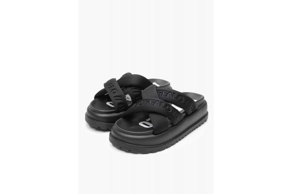 Women's Black Palma Cross Sandal Buffalo BUF1602277-BLACK