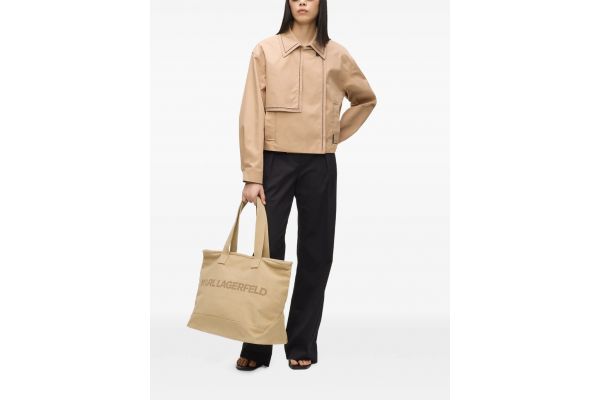 Women's Beige K/Essential Elong Logo Xl Tote Bag Karl Lagerfeld B2W50099-2FT SAFARI